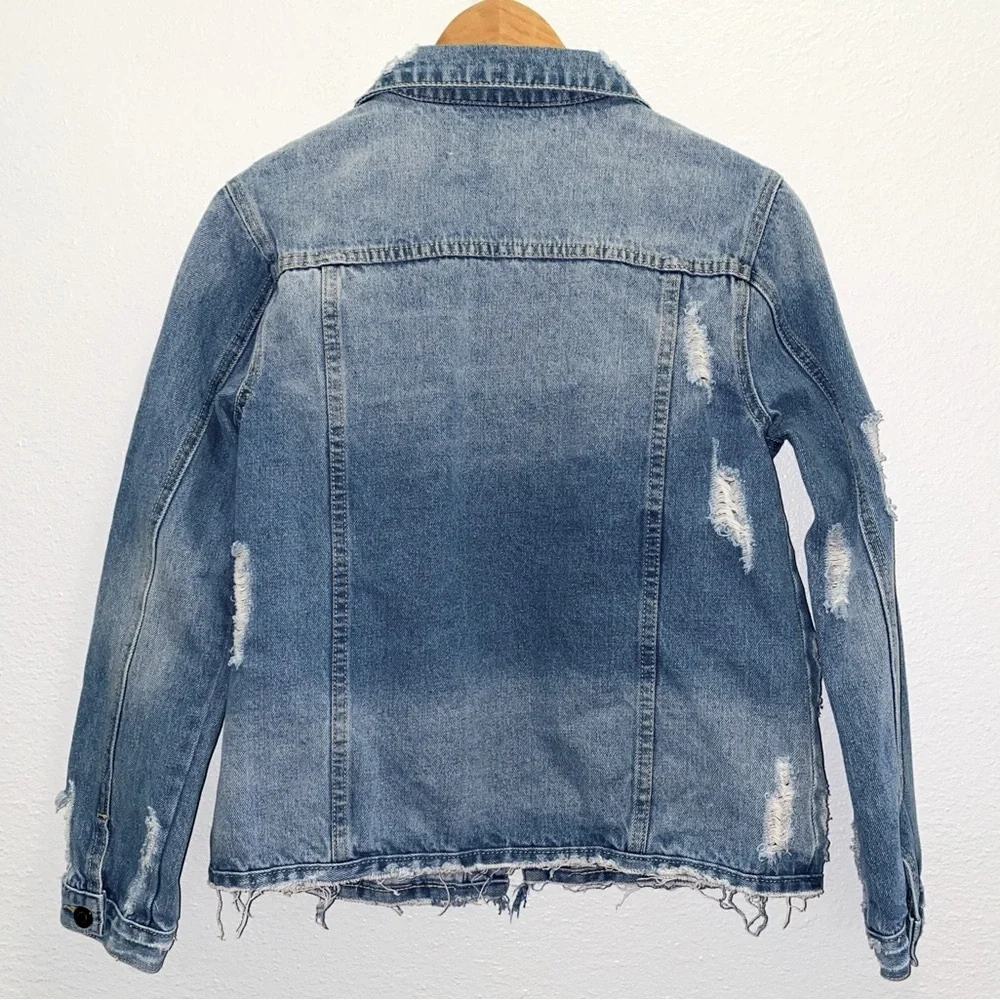 Distressed Jean Jacket - Picture 3 of 5